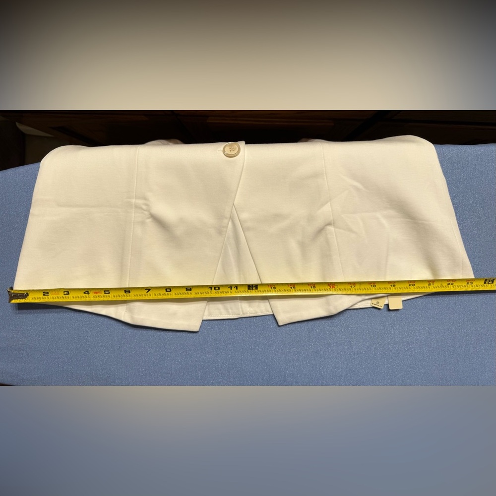 NWT OGL White Sleeveless Longline Button-Up Vest/Waistcoat Women’s Size Large - Picture 13 of 14